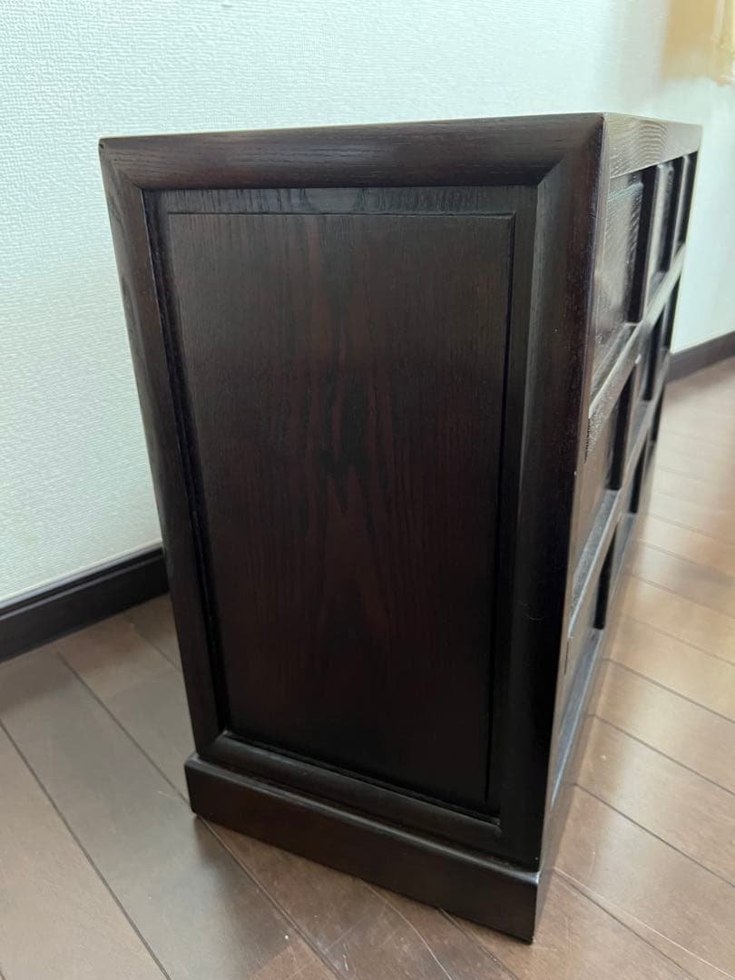 唐木 花梨 無垢材 9個3段 唐木家具 薬棚 薬箪笥 小箪笥 箪笥 和モダン