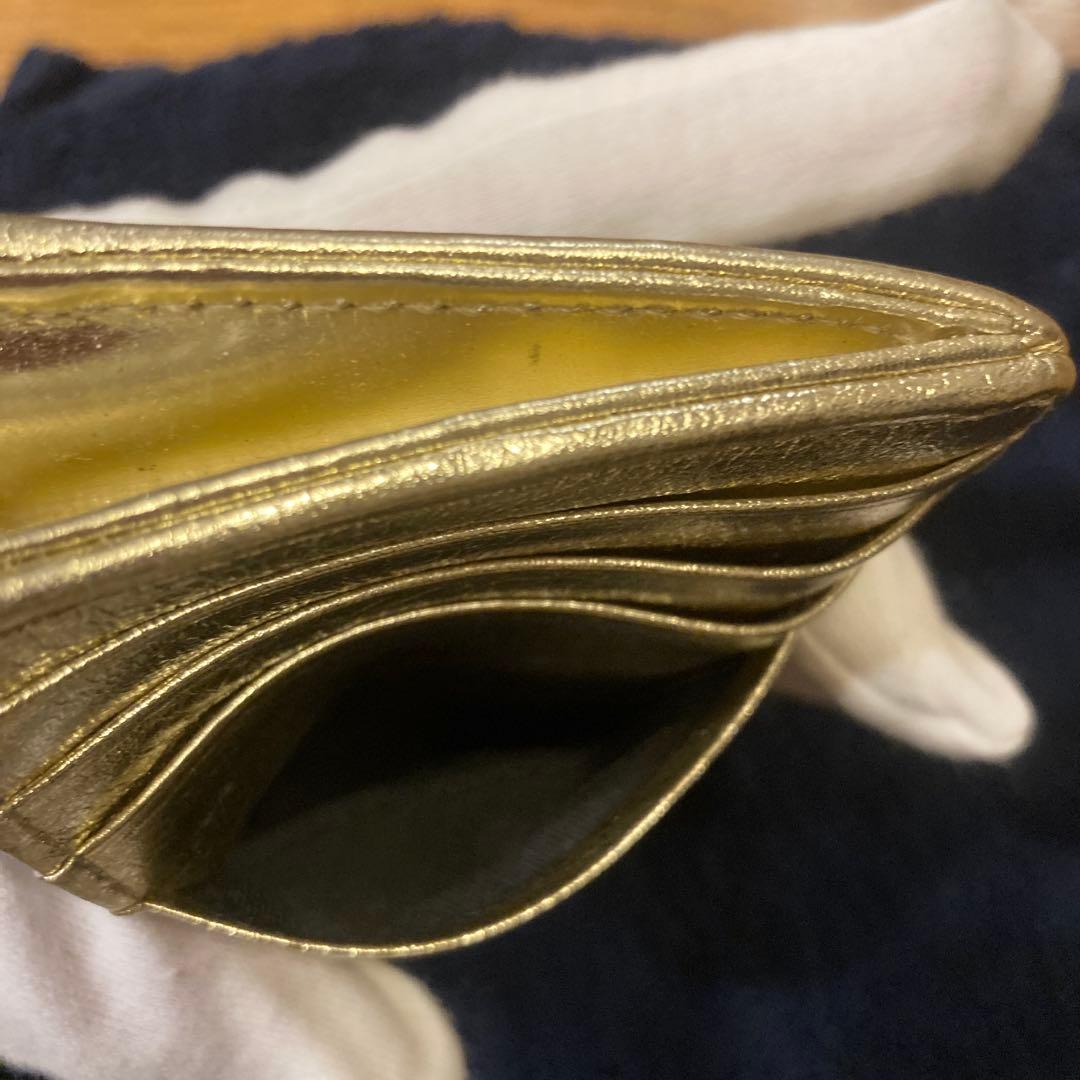 アンテプリマパンダ　カードケース、小銭入れゴールド