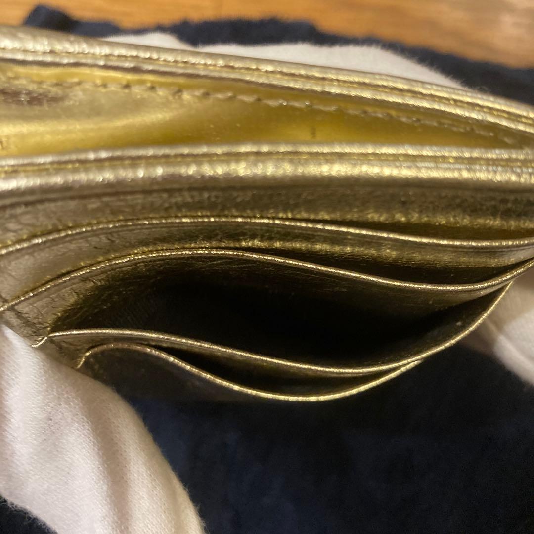 アンテプリマパンダ　カードケース、小銭入れゴールド