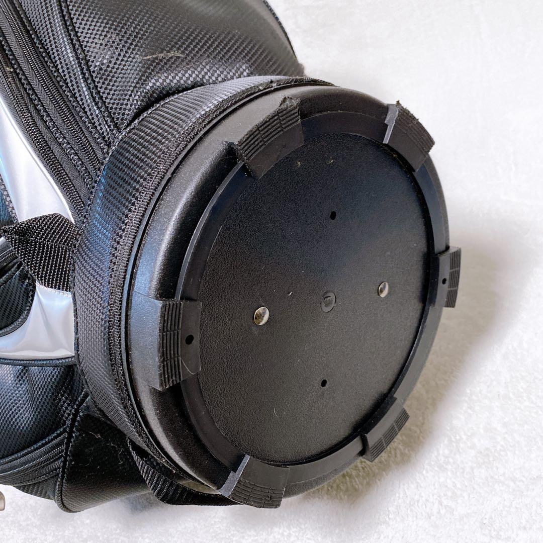 adidas アディダス　キャディバッグ　ブラック　黒　9型　ネームプレート付き