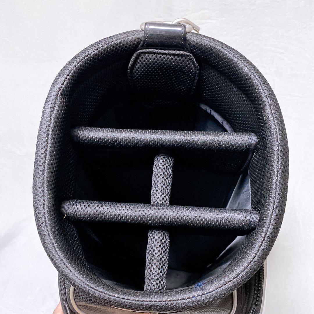 adidas アディダス　キャディバッグ　ブラック　黒　9型　ネームプレート付き