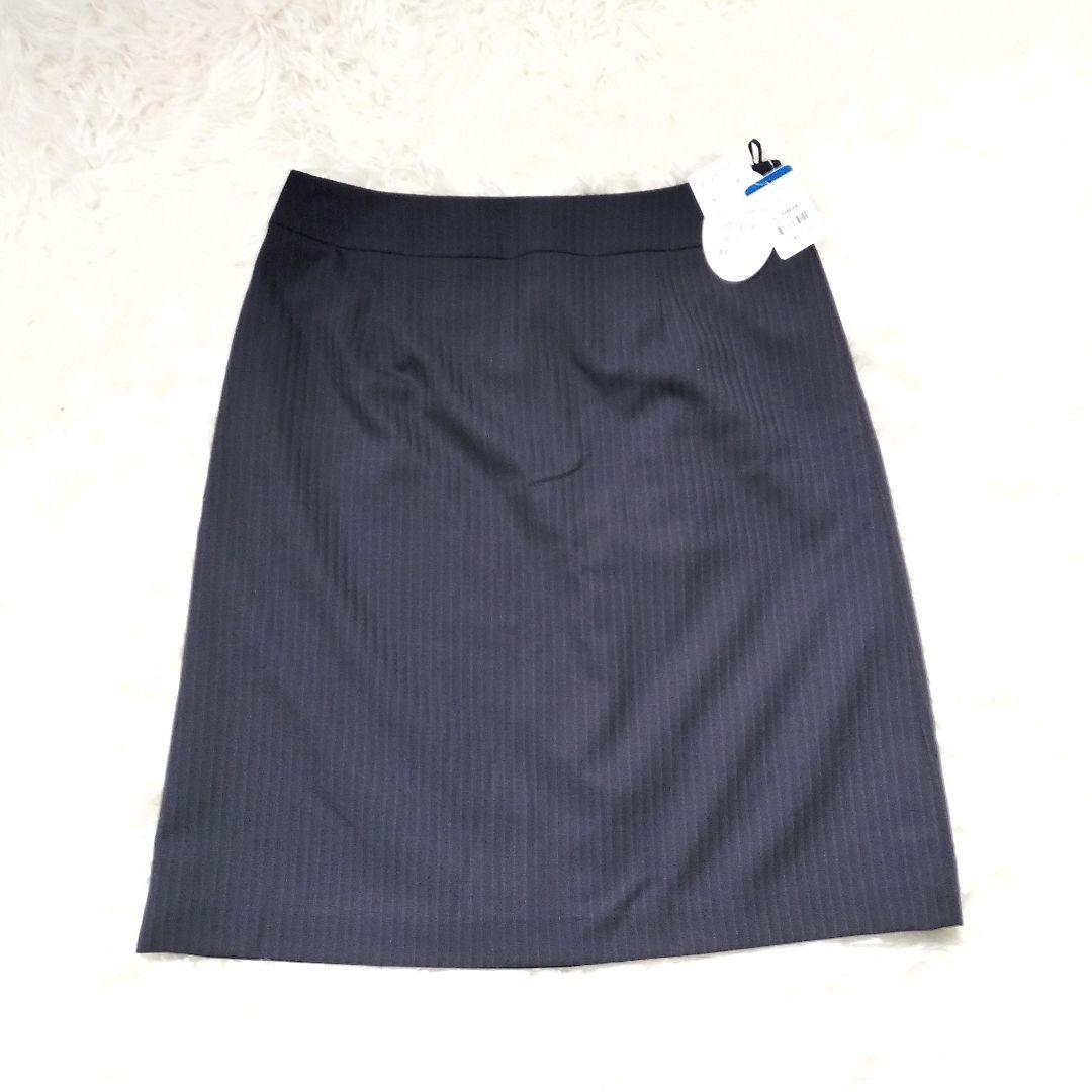 新品タグ付き✨n♡line 佐々木希 セットアップ シルク混13号紺 ストライプ