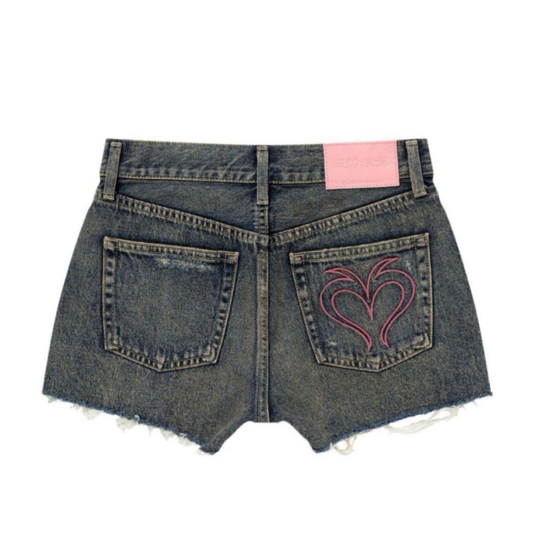 MOUSSY BEP HEART DENIM ショーツデニム