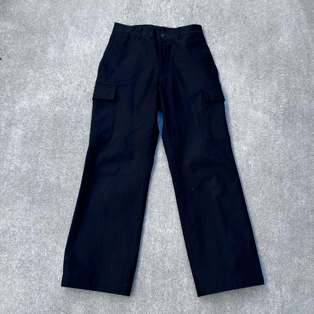 y's アーカイブ　カーゴパンツ　ブラック　ワイドストレート