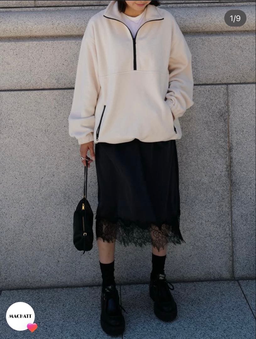 完売品machattレースサテンスカート新品