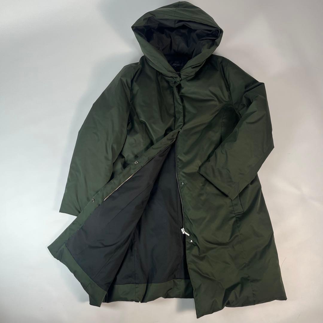 46 大きめ　23区　ロングダウンコート　フード付き　ADS LIMONTA