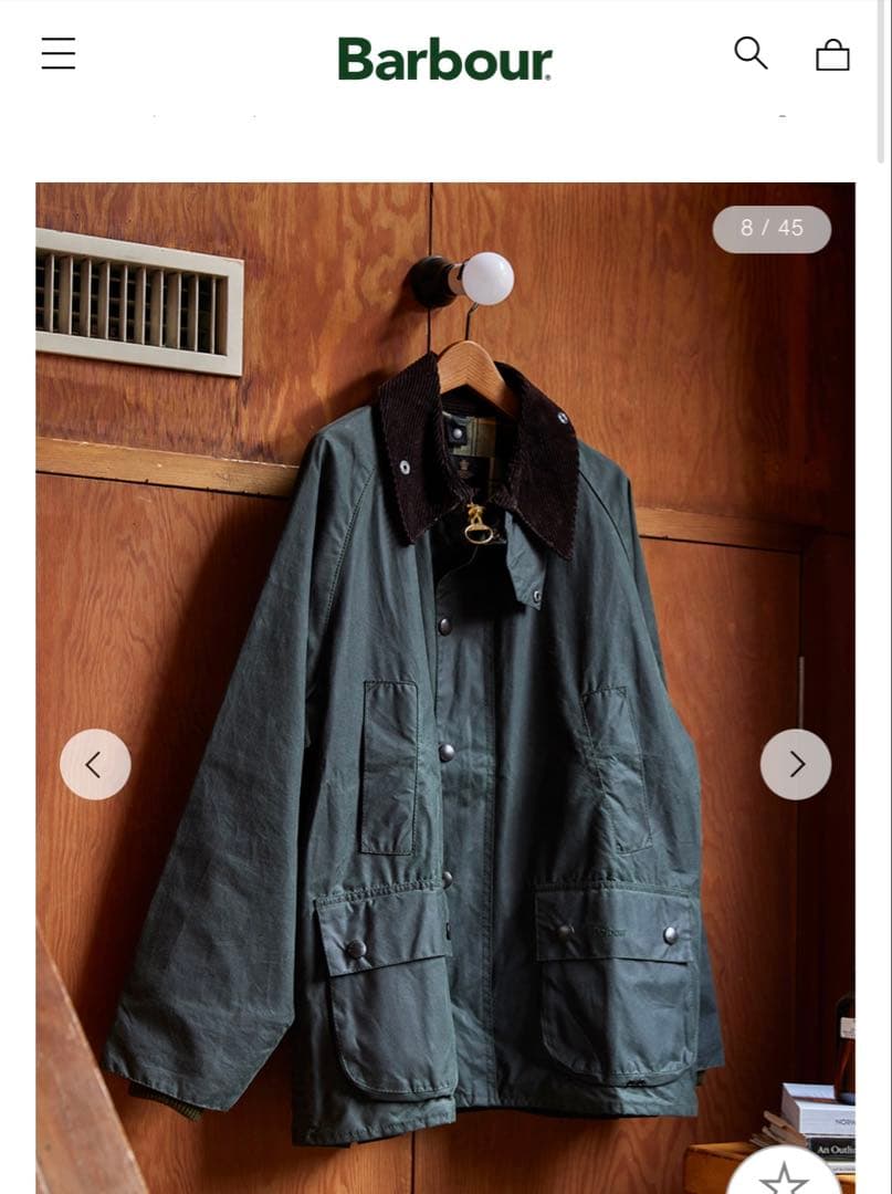 Barbour バブアー ビデイル ワックスジャケット レギュラーフィット