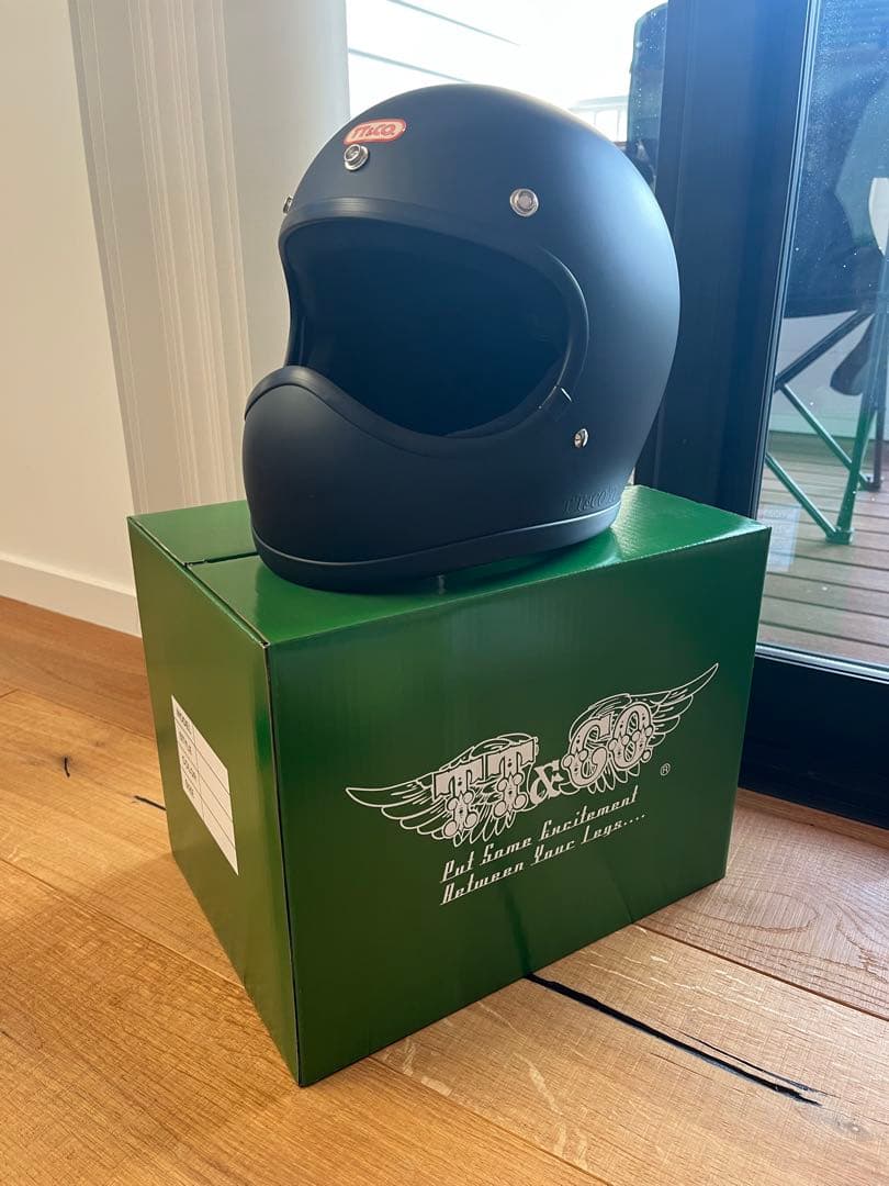 【新品同様】TT＆Coトゥーカッターマットブラック 専用バイザーミラーゴーグル付