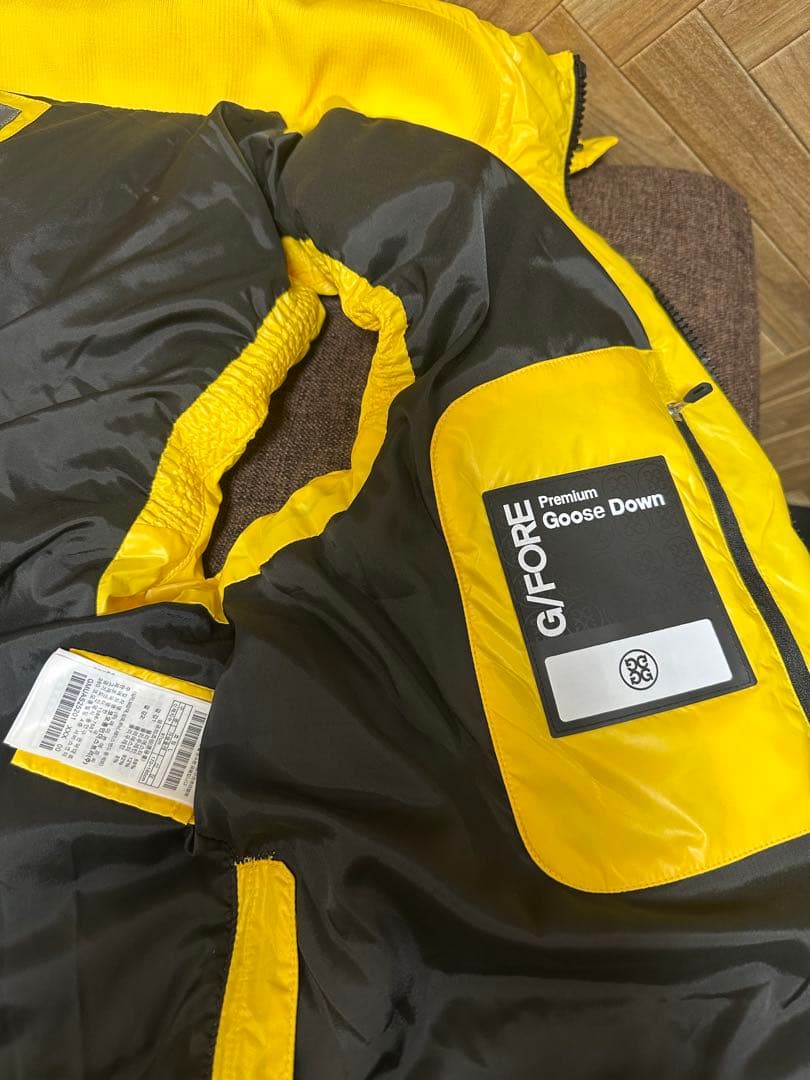 新作G/FORE韓国ジーフォア　メンズダウンベスト　イエローsizeL