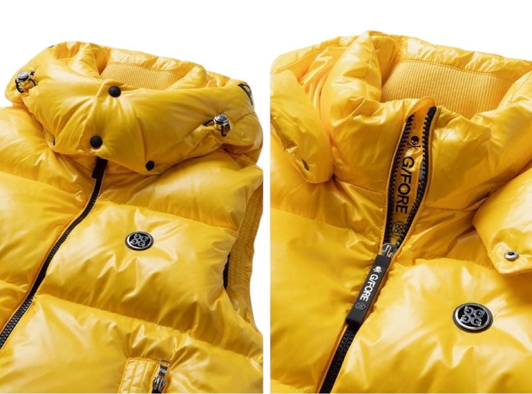 新作G/FORE韓国ジーフォア　メンズダウンベスト　イエローsizeL
