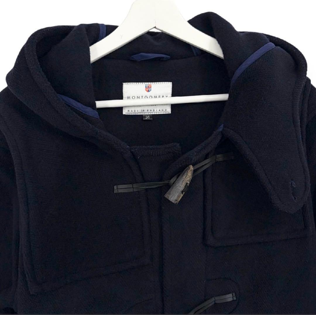 ザ*リ様 【モンゴメリー】ヘリンボーン ダッフルコート　ネイビー