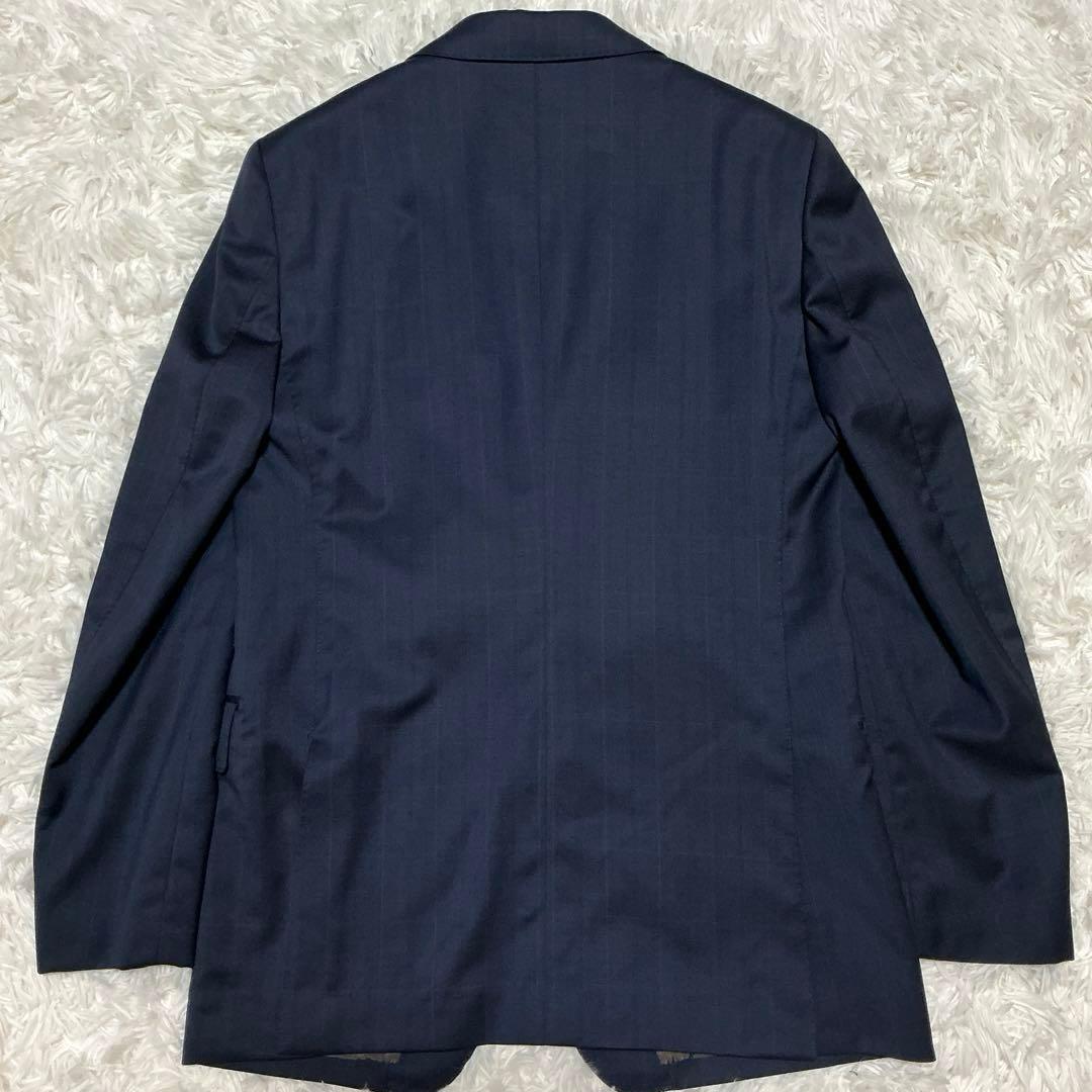 極美品⭐︎コムサメン スリーピーススーツ チェルッティ ウィンドウペン 紺 L