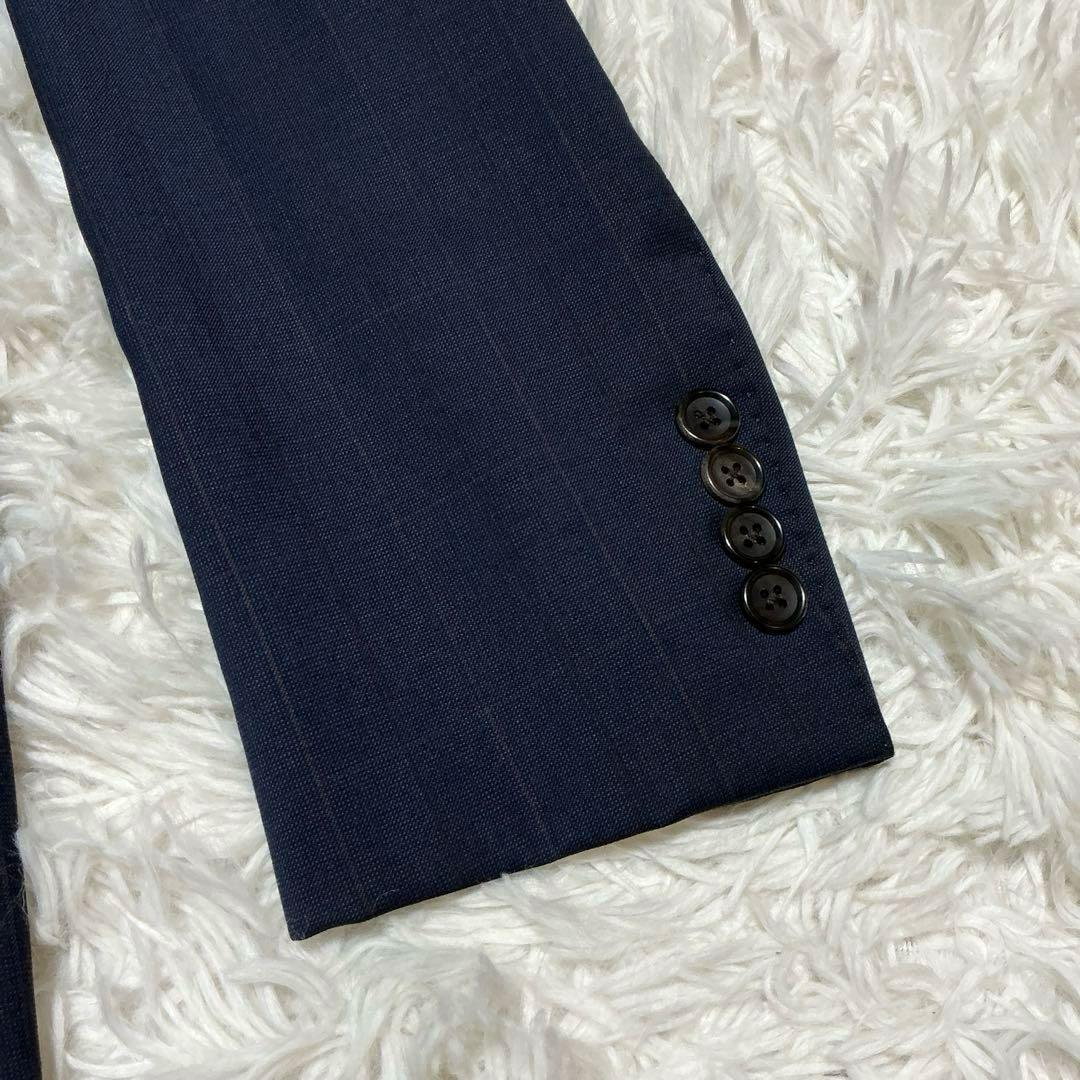 極美品⭐︎コムサメン スリーピーススーツ チェルッティ ウィンドウペン 紺 L