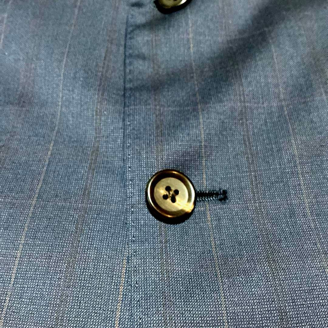 極美品⭐︎コムサメン スリーピーススーツ チェルッティ ウィンドウペン 紺 L