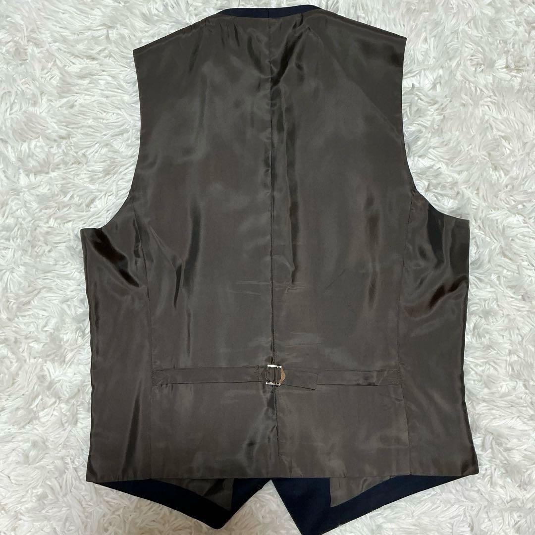 極美品⭐︎コムサメン スリーピーススーツ チェルッティ ウィンドウペン 紺 L