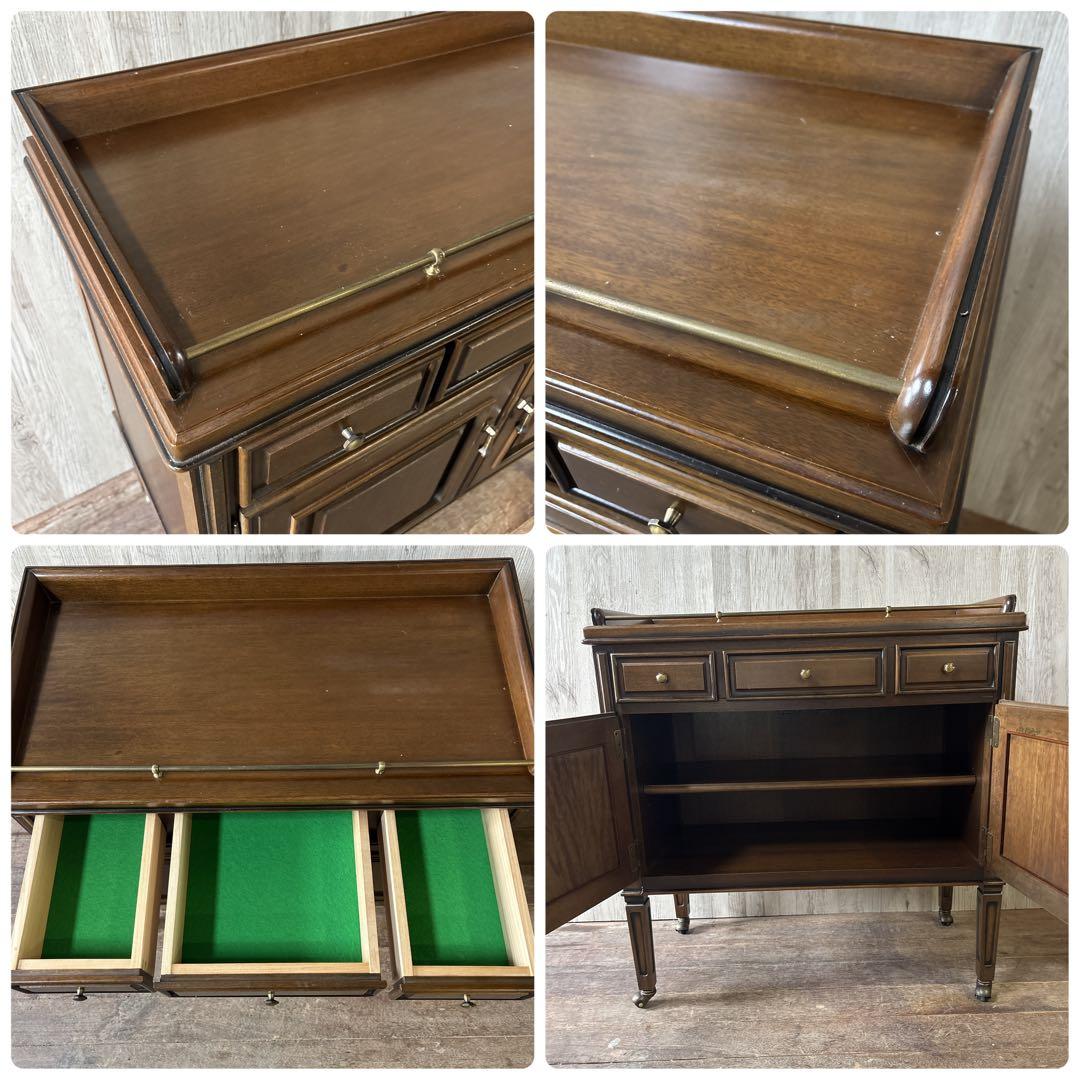 マルニ キャビネット キッチンワゴン 棚 ビュッフェワゴン 地中海