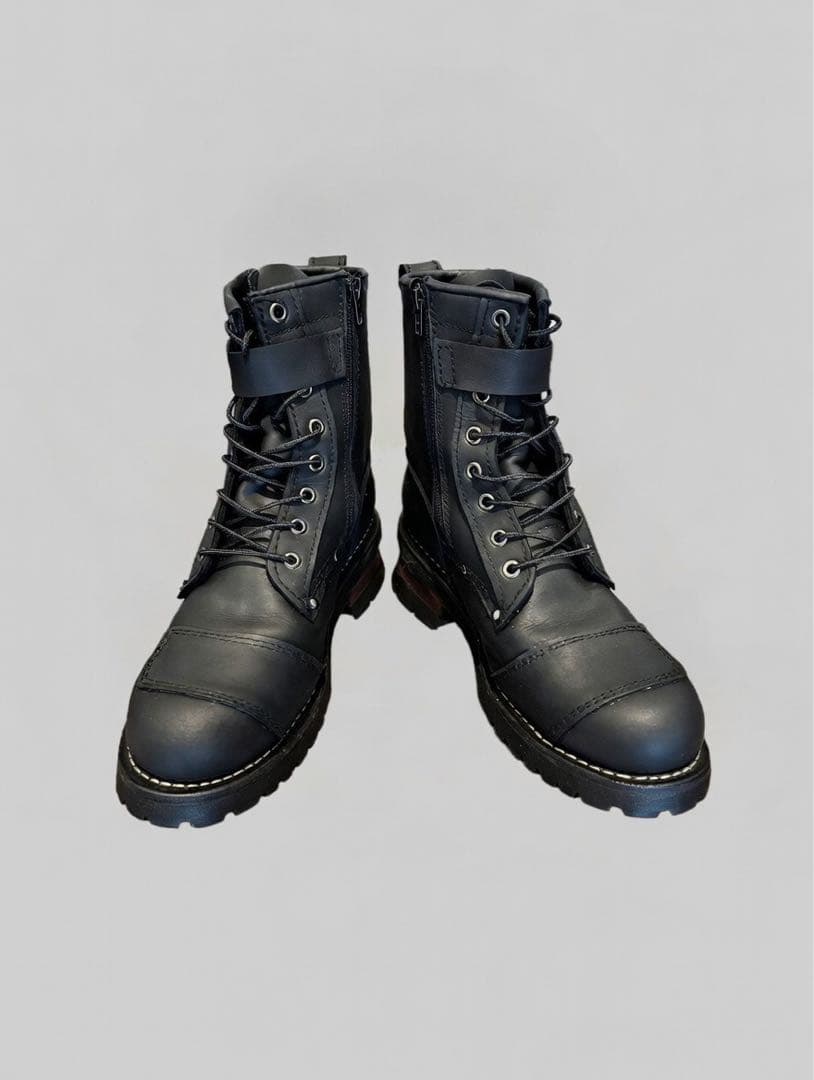 ALPHA INDUSTRIESの牛革バイカーブーツ　26cm 未使用