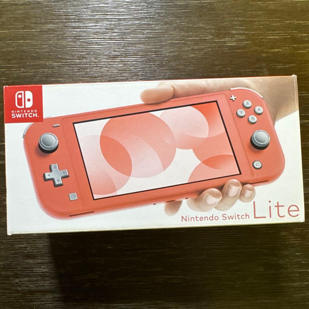 美品　任天堂　Switch Lite コーラルピンク　箱充電ケーブル付