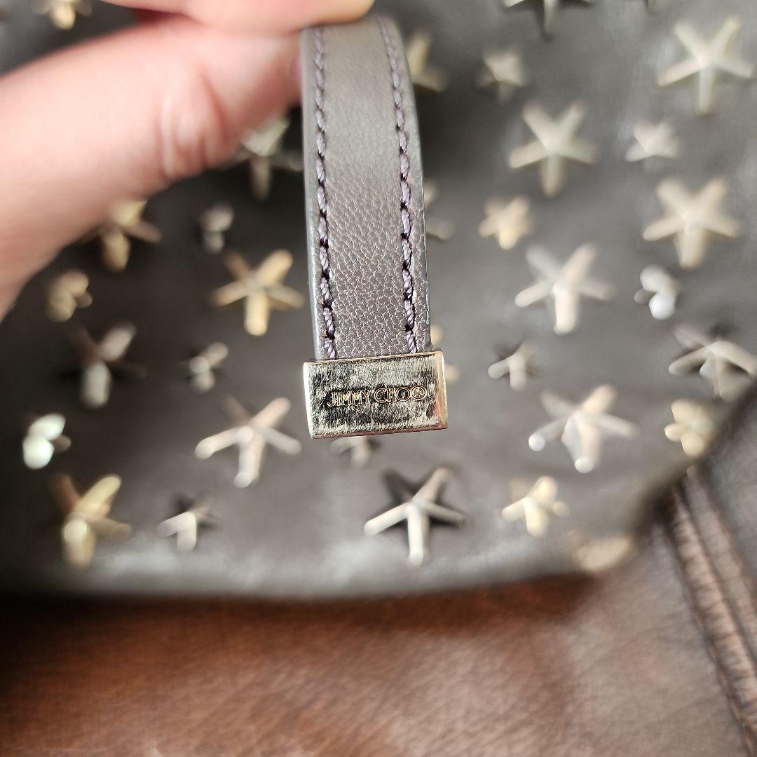 【JIMMY CHOO】ジミーチュウ スタースタッズ トートバッグ グレー