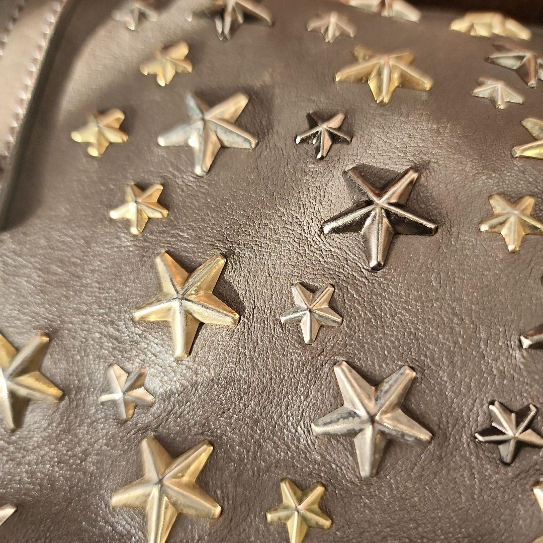 【JIMMY CHOO】ジミーチュウ スタースタッズ トートバッグ グレー