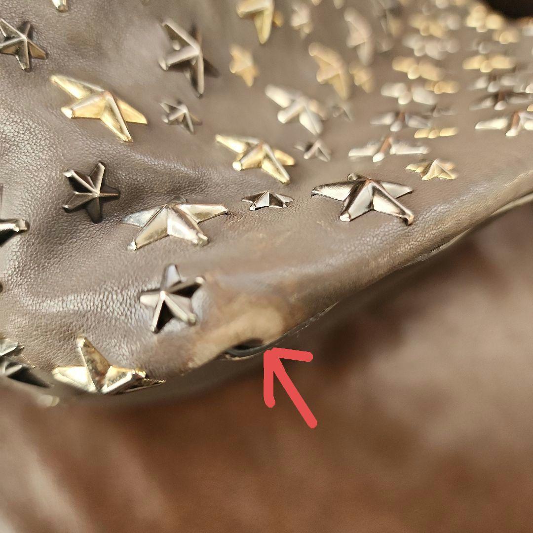 【JIMMY CHOO】ジミーチュウ スタースタッズ トートバッグ グレー