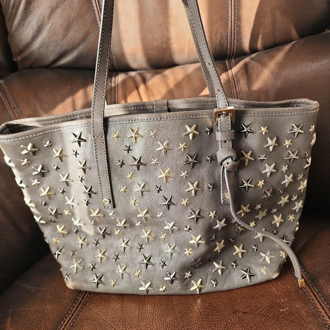【JIMMY CHOO】ジミーチュウ スタースタッズ トートバッグ グレー