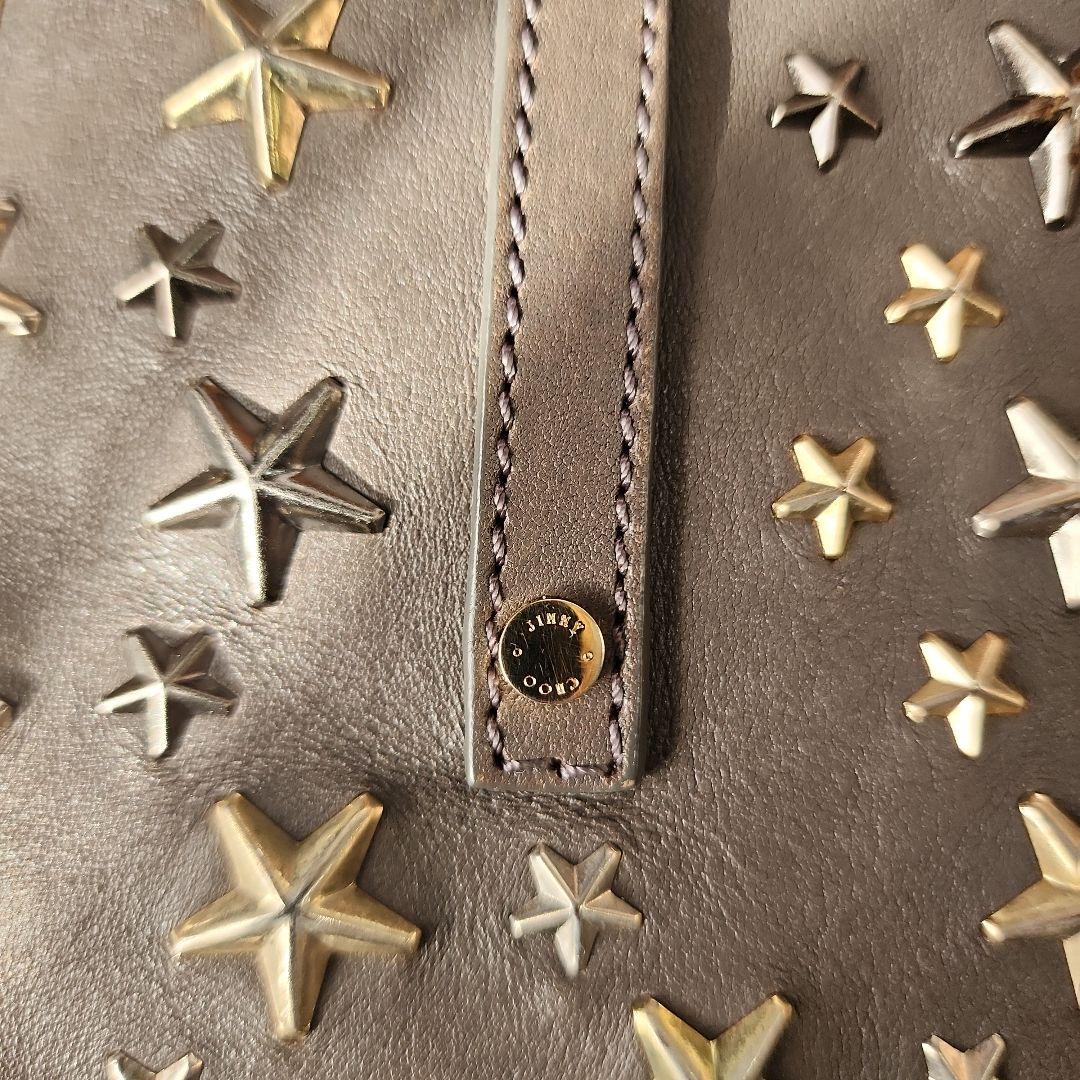 【JIMMY CHOO】ジミーチュウ スタースタッズ トートバッグ グレー