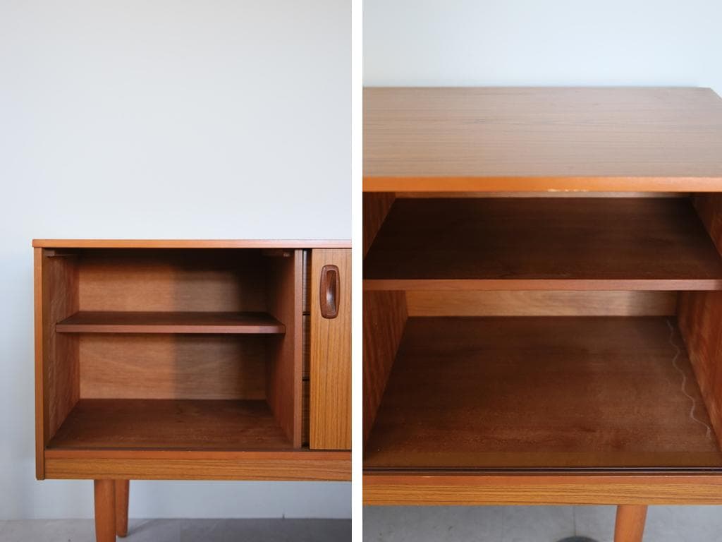 英国アンティークSCHREiBER製サイドボード/木製机テレビ台(91-241)