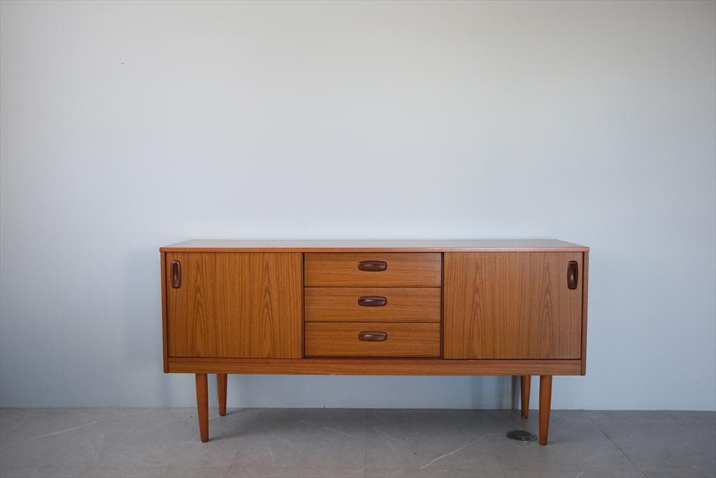 英国アンティークSCHREiBER製サイドボード/木製机テレビ台(91-241)