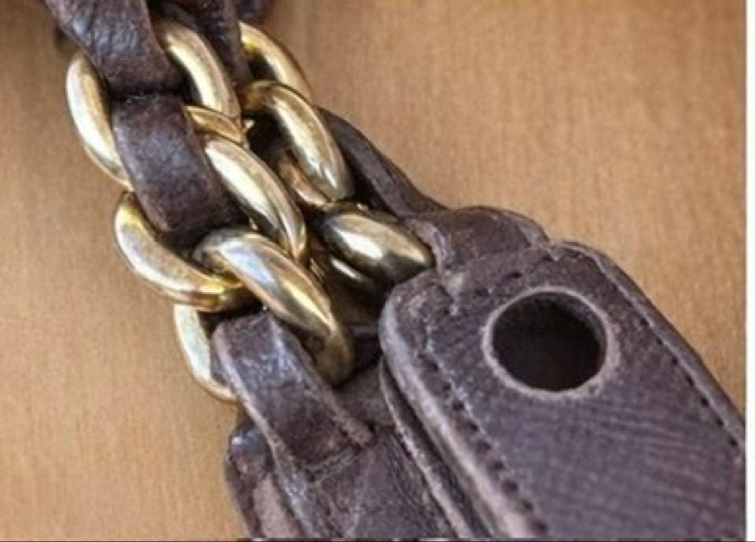 PRADA ブラウン チェーンショルダーバッグ