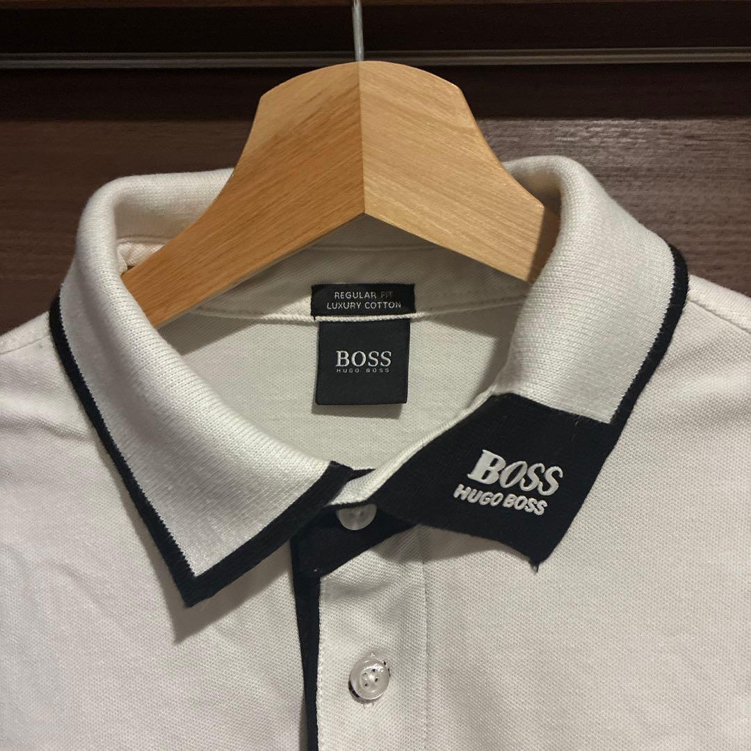 HUGO BOSS ホワイト ポロシャツ