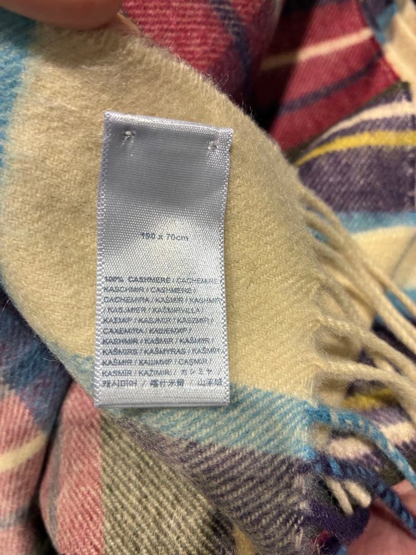 ジョンストンズオブエルガン 大判ストール マフラー カシミヤ100%