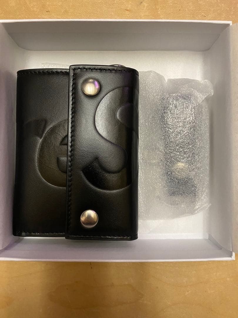 小物 Supreme Leather Chain Wallet Black