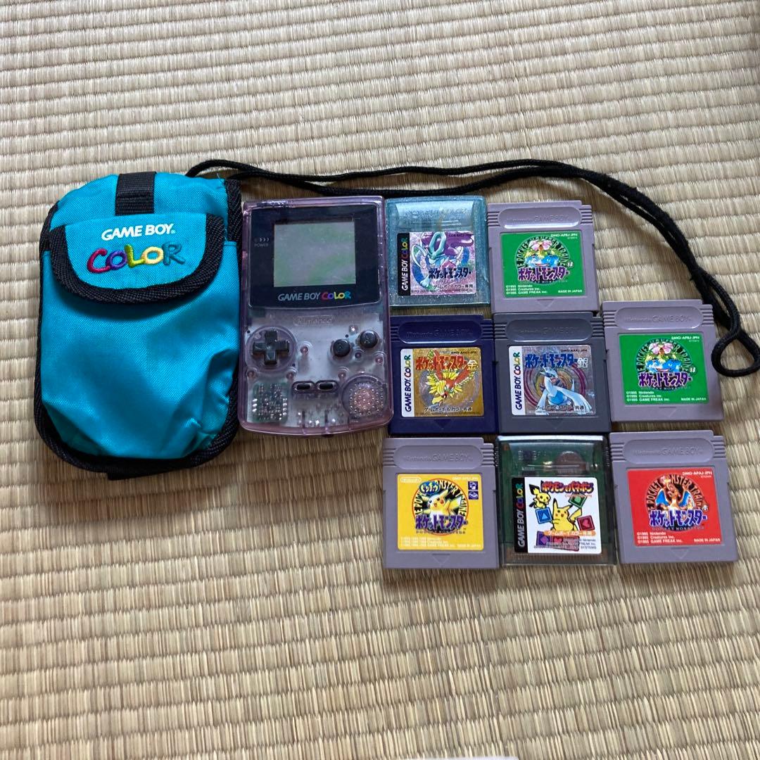 【美品】【希少】ゲームボーイカラースケルトンとポケモンカセット