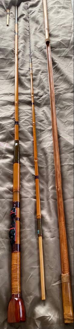 m402竹製黒鯛チヌ竿 横浜伝統のヘチ竿