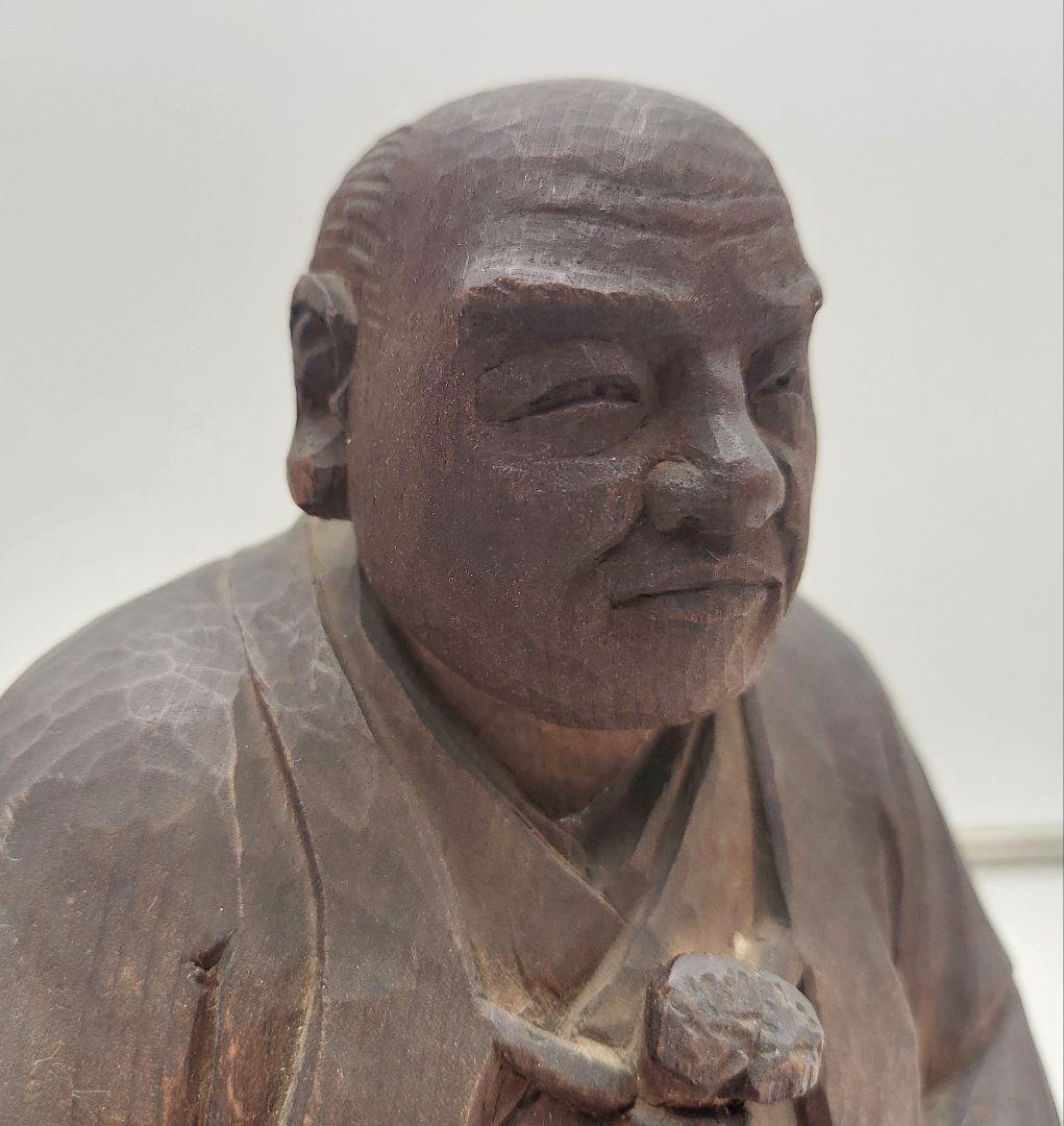時代物　木彫　人物像　欠け有り