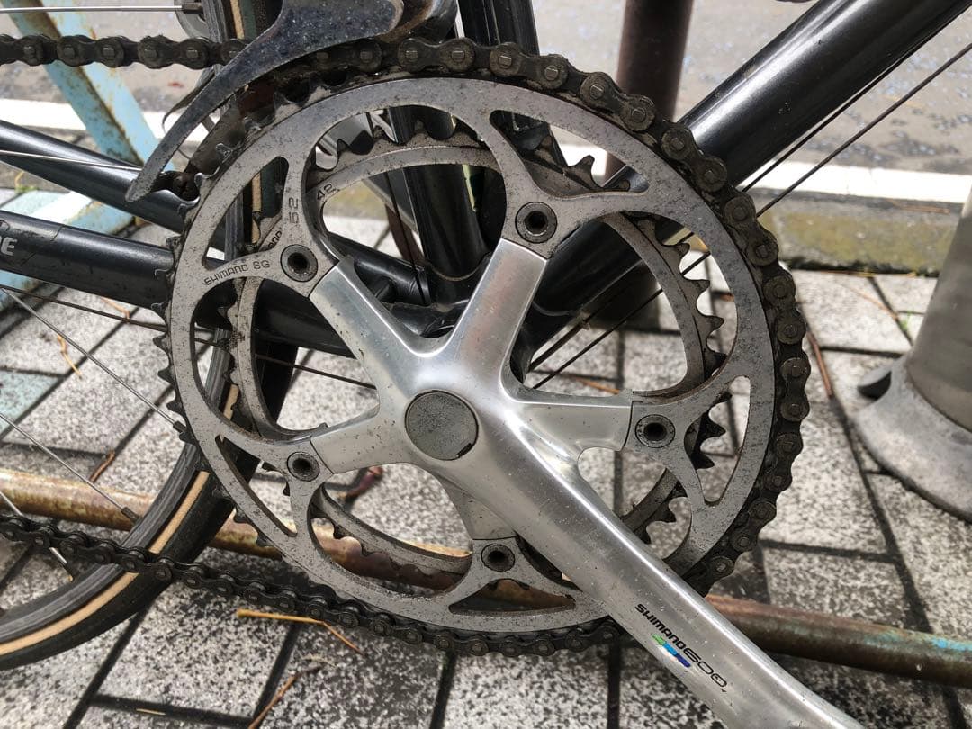 ブリヂストン　クロモリ　ロード　シマノ600