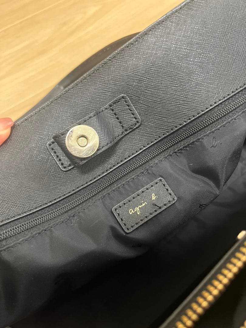本日限定！agnes b アニエスベー ハンドバッグ A4収納可能 通勤ブラック