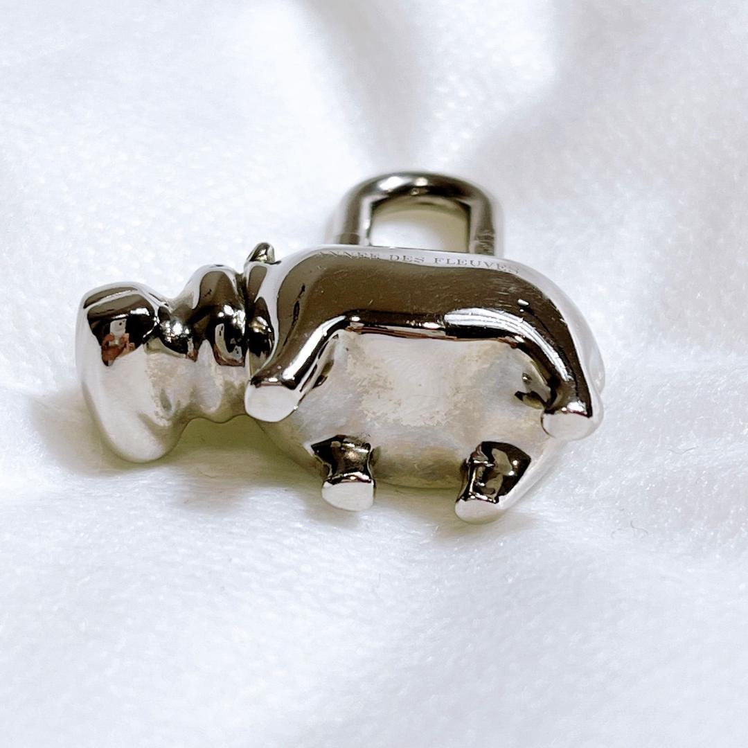 希少　エルメス　カデナ　チャーム　チョーカー　カバ　シルバー　2005年製