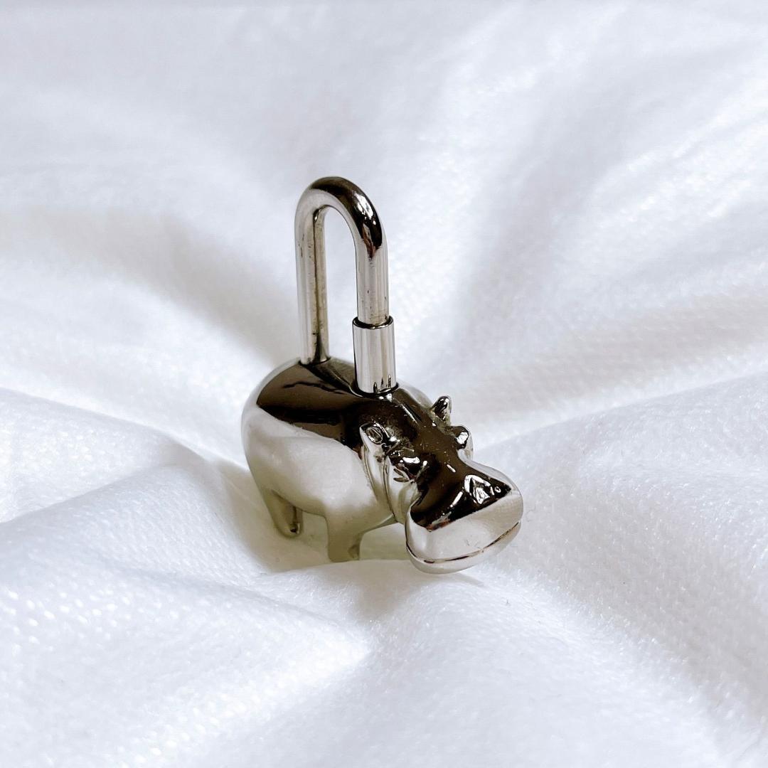 希少　エルメス　カデナ　チャーム　チョーカー　カバ　シルバー　2005年製