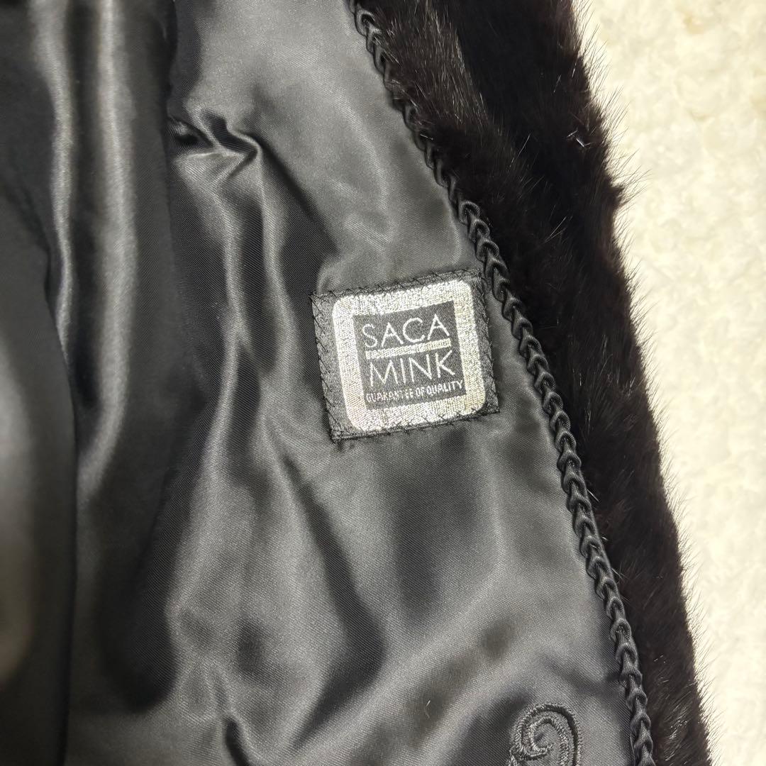 【極上光沢】SAGAMINK 認証 ミンク毛皮コート ブラック