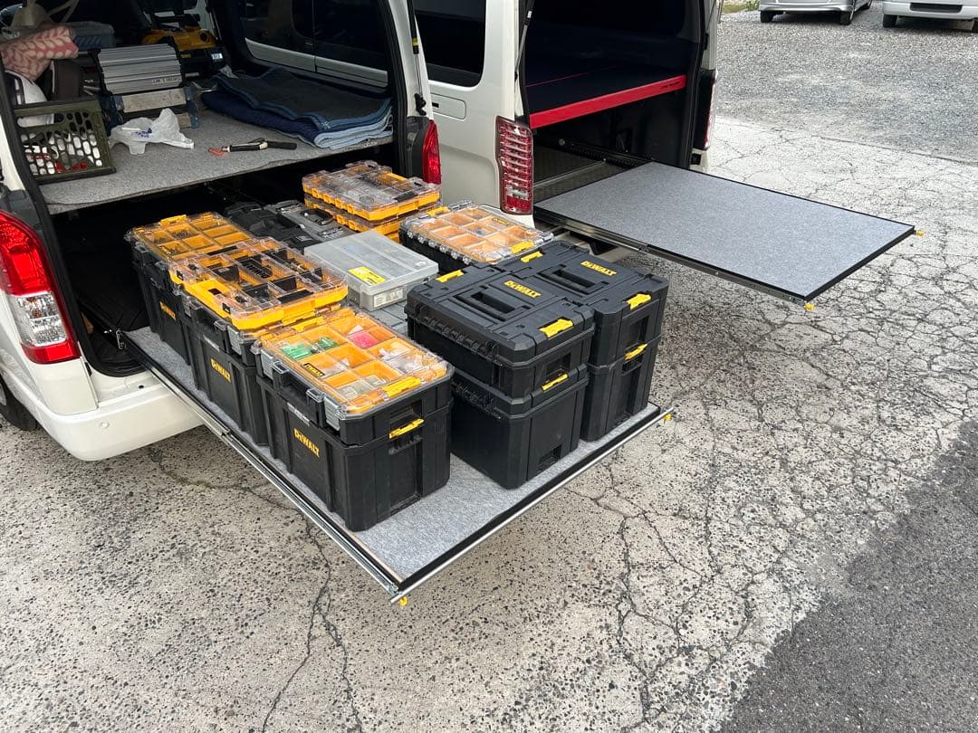 もりきみ打合せページ ハイエーススライドフロア ブラックレール、ポール