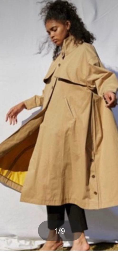 カベサロッソ caveza rosso バイカラースタンドカラーコート