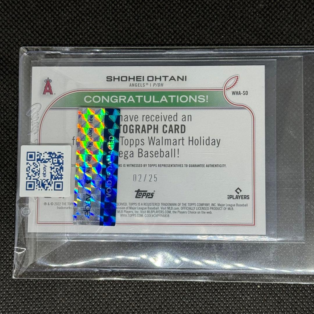 Topps Holiday 2022 大谷翔平 直筆サインカード 世界25枚限定