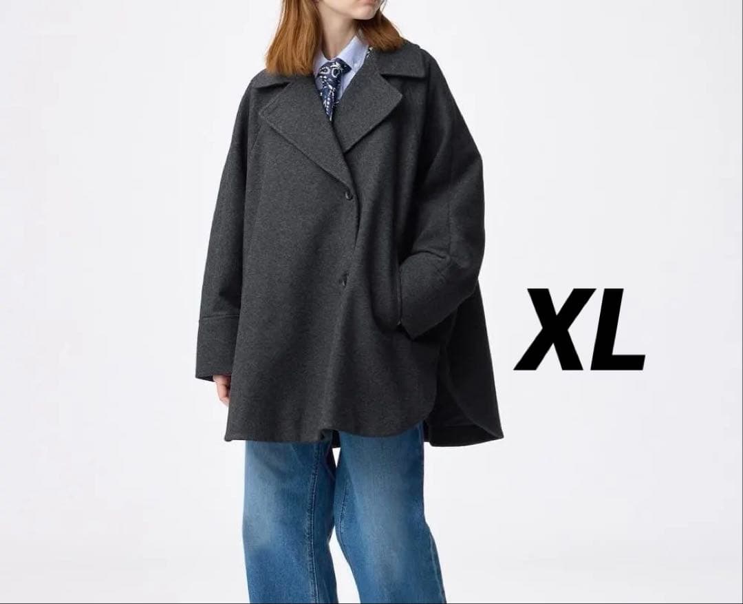 【新品】GU コージーメルトンケープコート XL メルトン コート ケープ