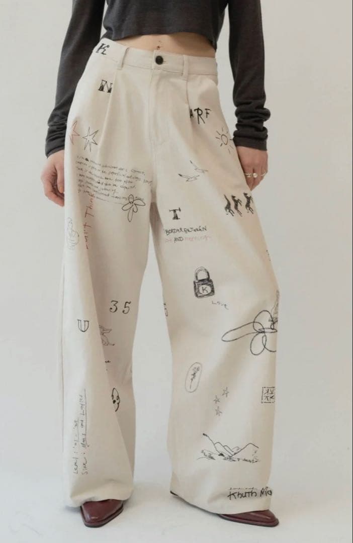 【完売品】knuth marf high waist tattoo pants