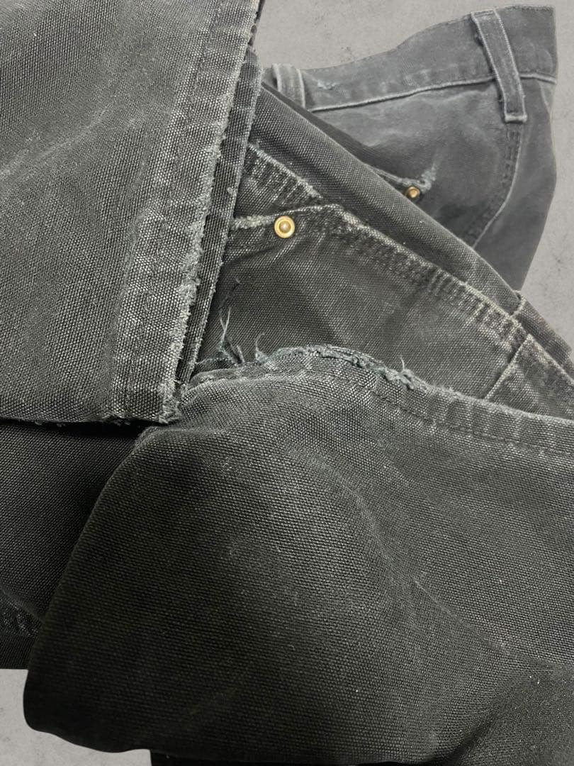 い*！様 USA製 カーハートダブルニー ペンキ 良フェード