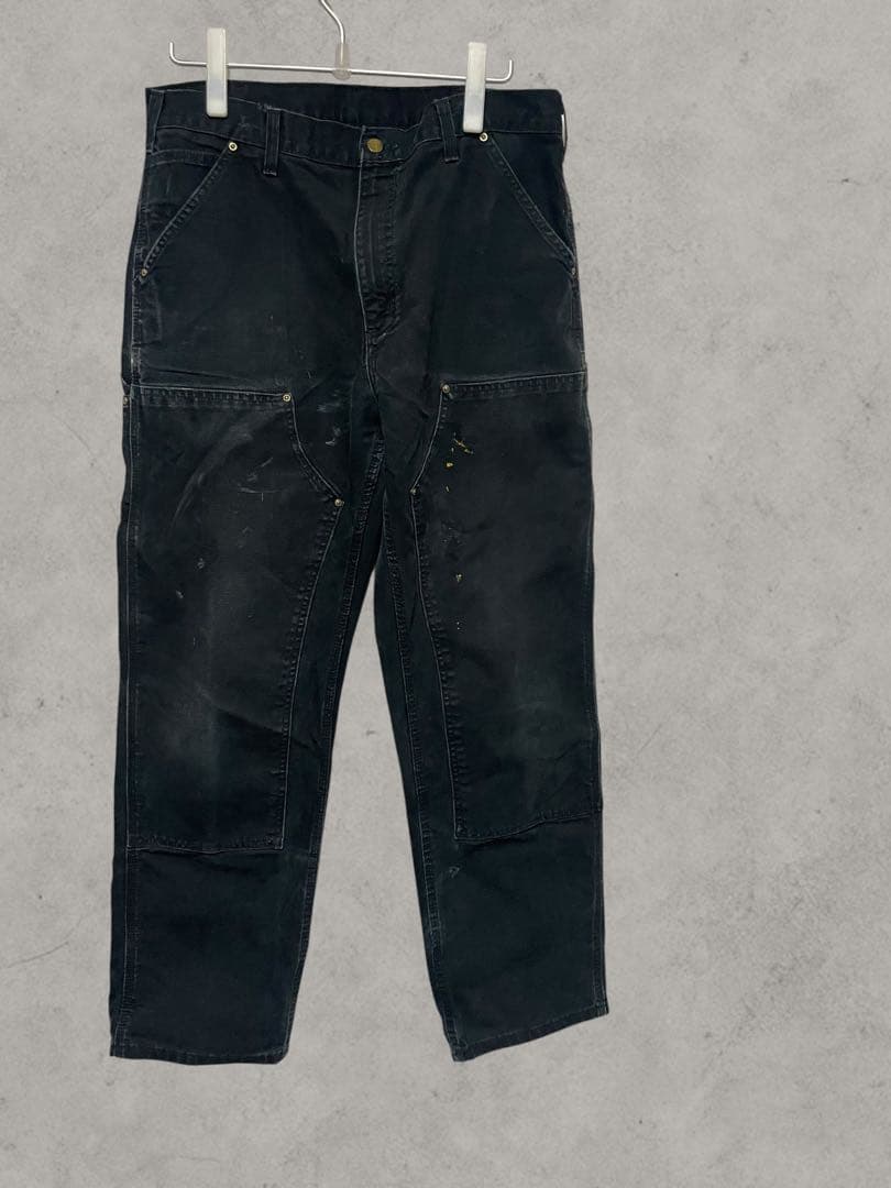 い*！様 USA製 カーハートダブルニー ペンキ 良フェード