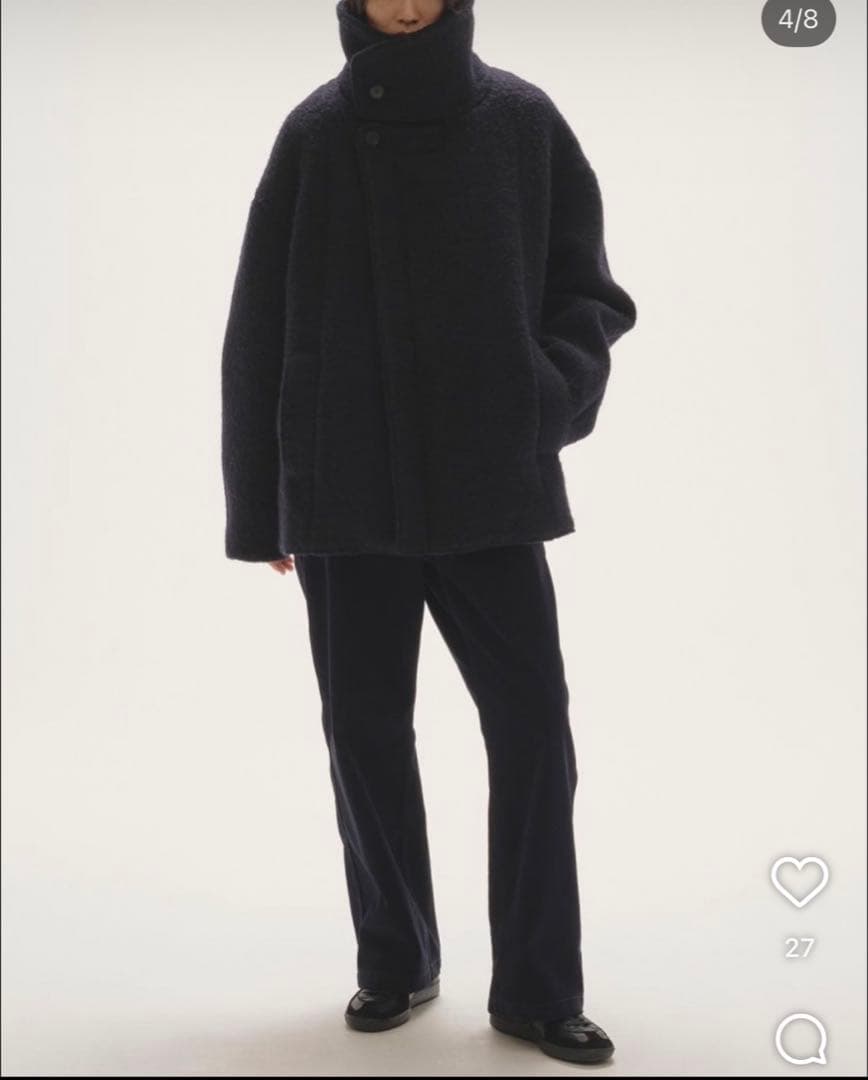 トゥデイフル TODAYFUL スタンドカラーブークレジャケット　ブラック36