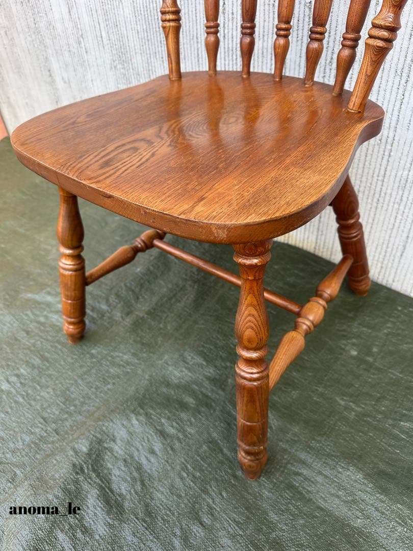 1008【ダイニングチェア】　米国　木製　ウィンザーチェア　スティックバック